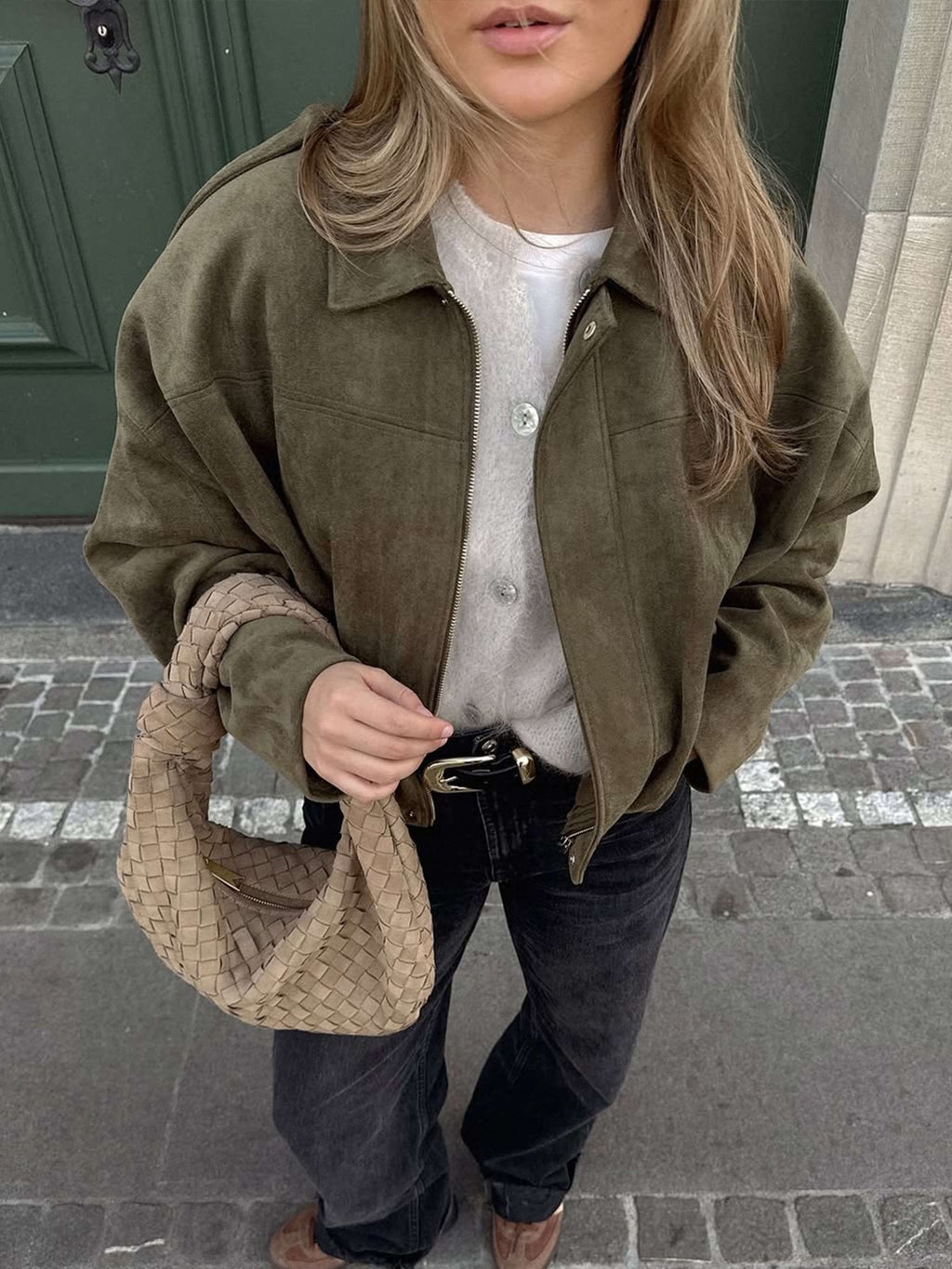 Katherine semišová bomber bunda