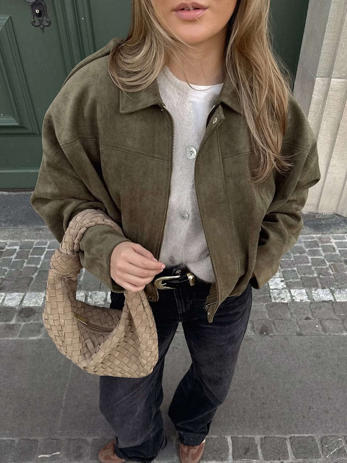 Katherine semišová bomber bunda