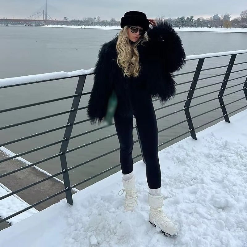 Liza Fuzzy kabát z umělé kožešiny