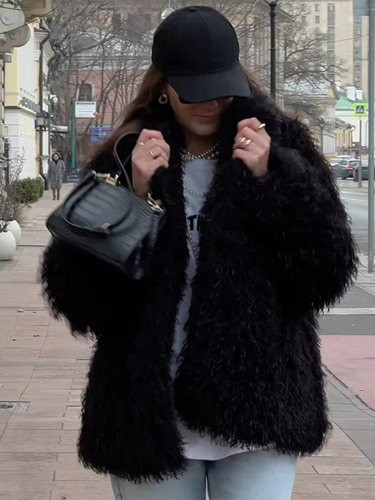 Liza Fuzzy kabát z umělé kožešiny