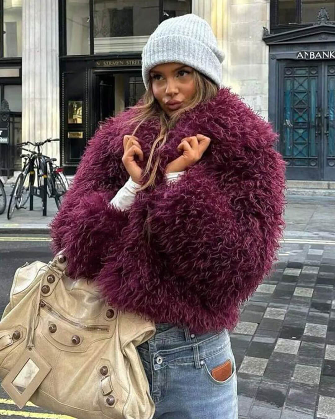Liza Fuzzy kabát z umělé kožešiny