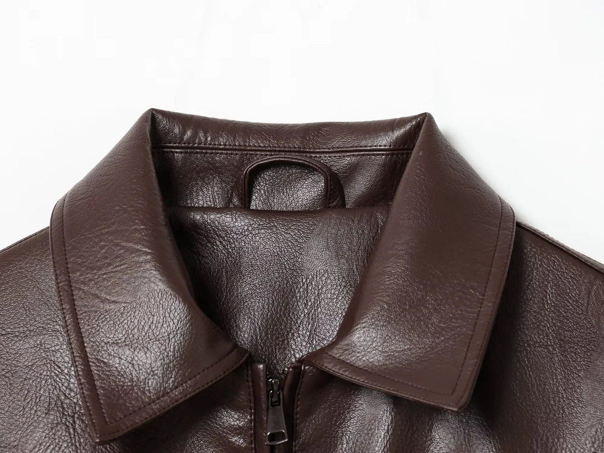 Marivic bunda z umělé kůže na zip