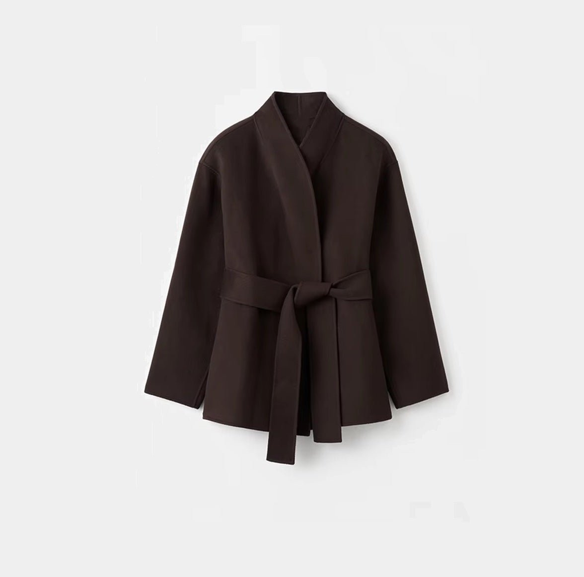 Monica přepásaný oversized zavinovací kabát