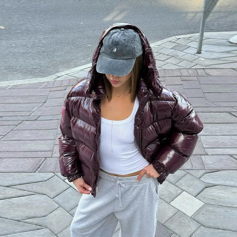 Nica prošívaná bunda s kapucí
