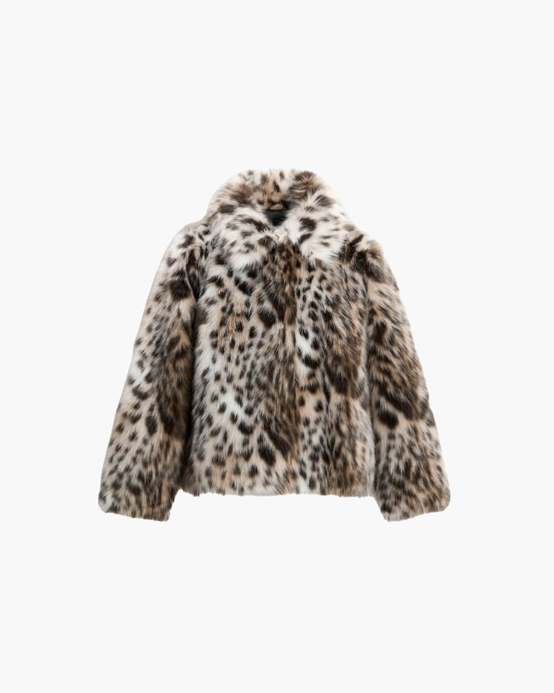 Nora Leopard kabát z umělé kožešiny