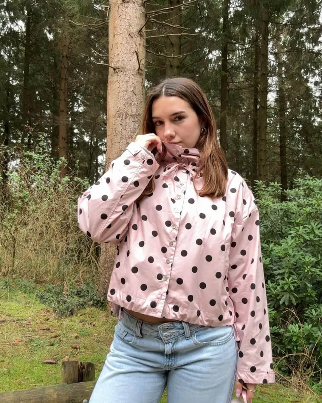 Patricia puntíkované sako se stojáčkem