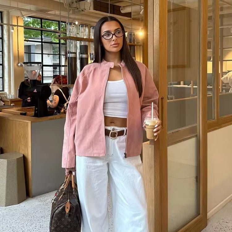 Queenie semišová bomber bunda