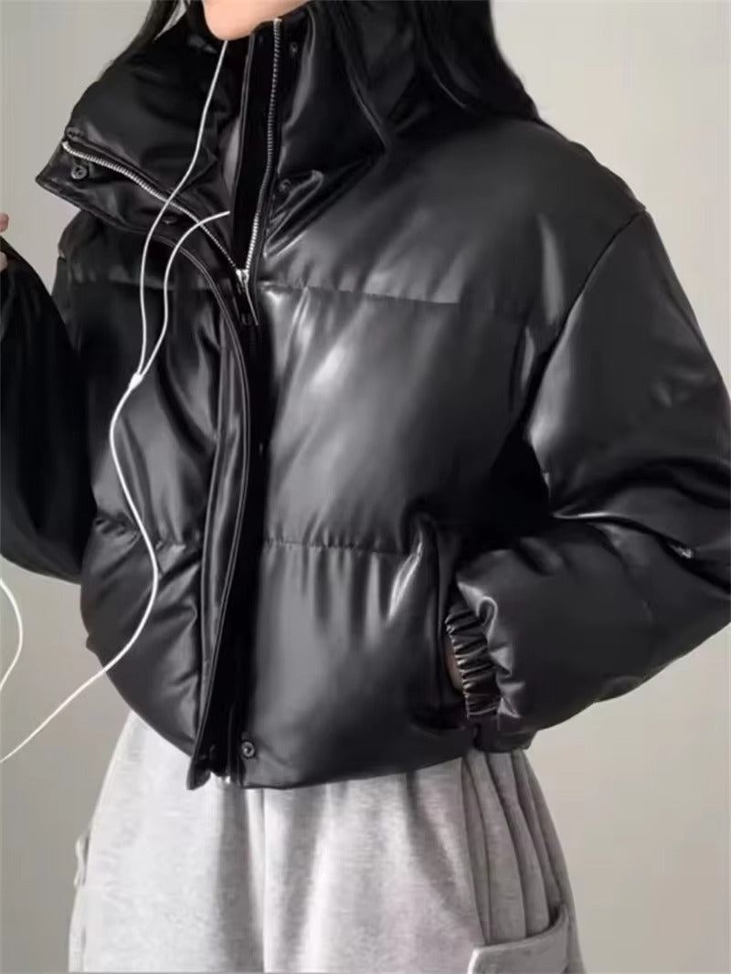 Prošívaná bunda Samantha z umělé kůže