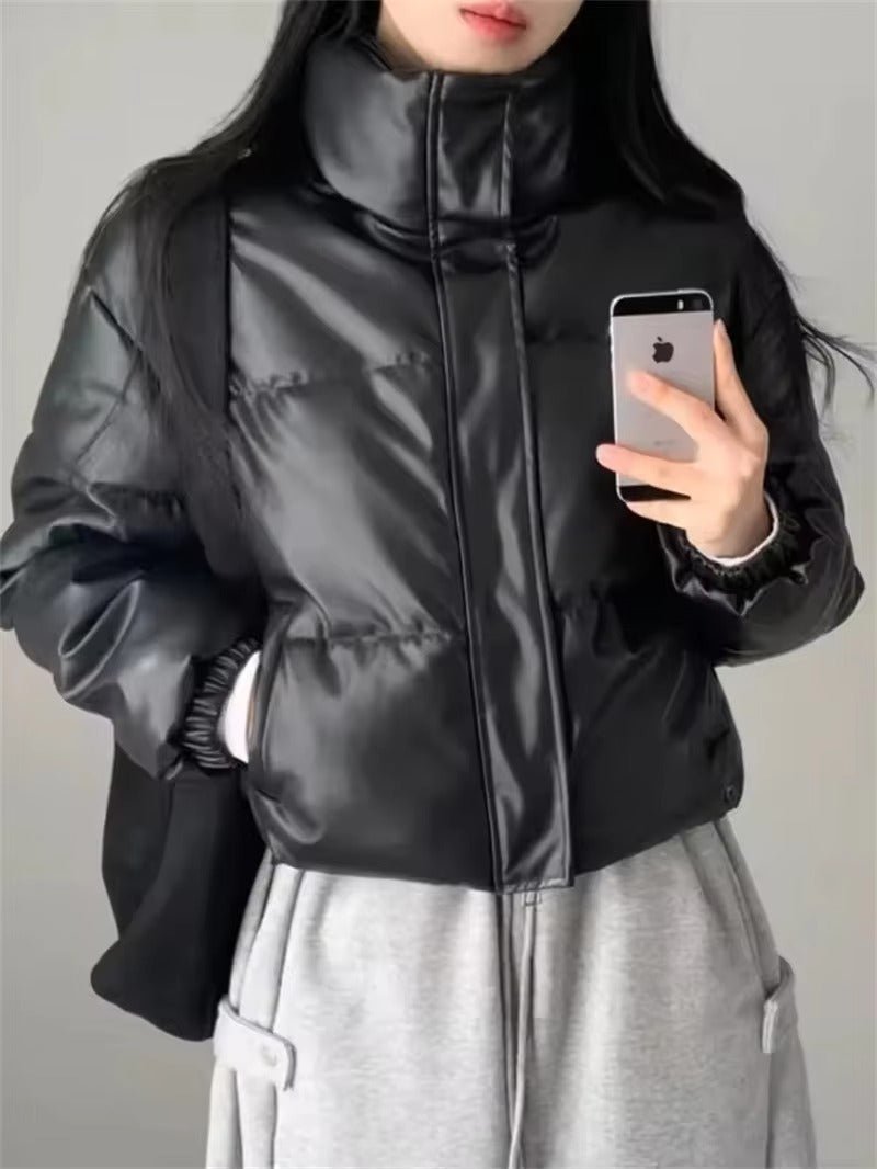 Prošívaná bunda Samantha z umělé kůže