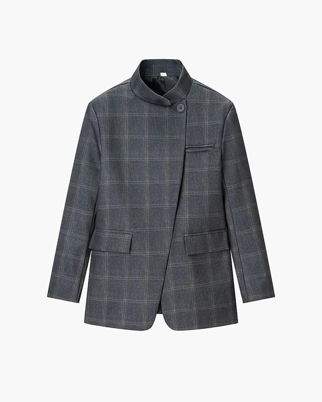 Aerona károvaný blazer se stojáčkem