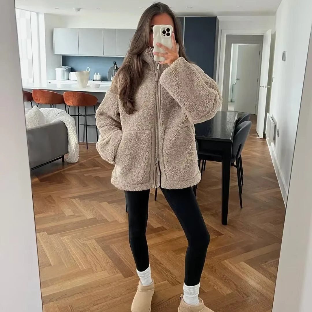 Tidy zipová teddy bunda