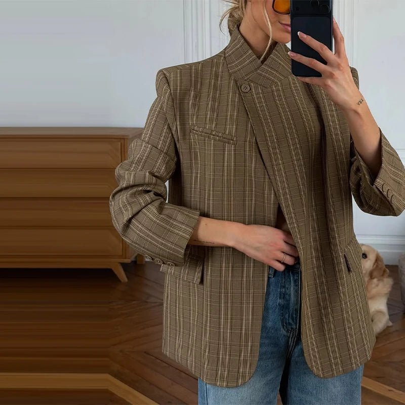 Willow pruhované sako se stojáčkem