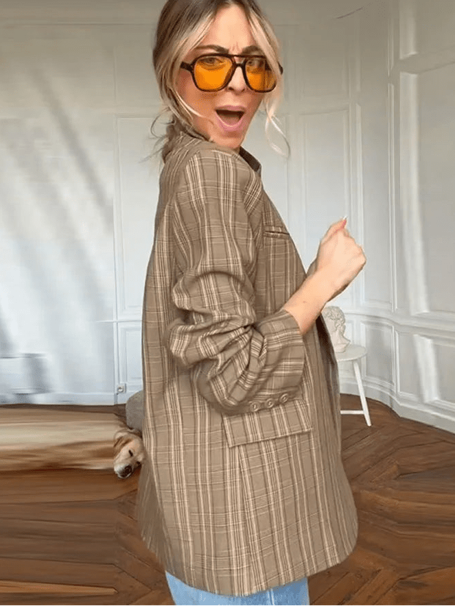 Willow pruhované sako se stojáčkem