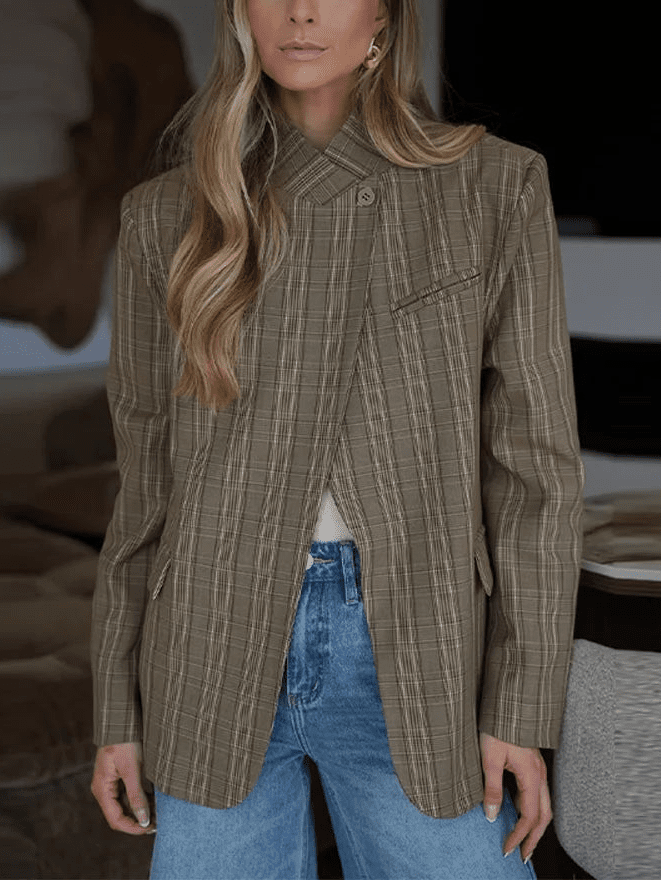 Willow pruhované sako se stojáčkem