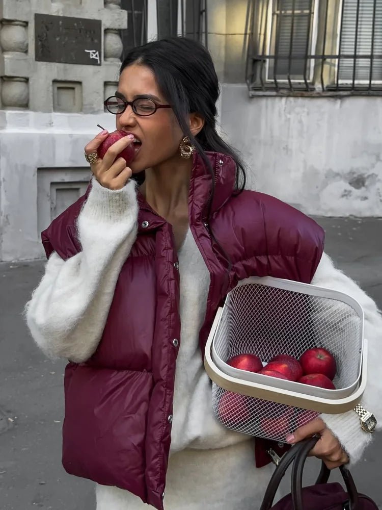 Zarina prošívaná vesta s vysokým límcem