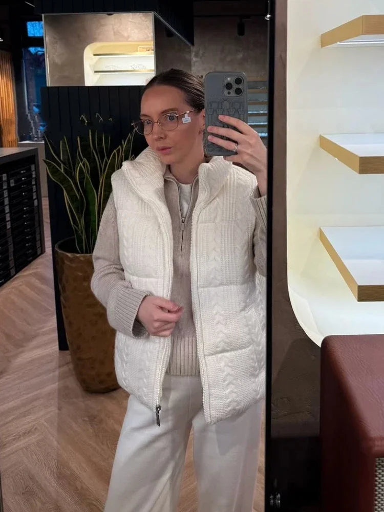 Jayden pletená vesta bez rukávů