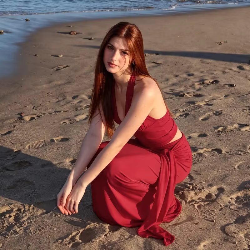 Melissa halter komplet se dvěma díly a sukní