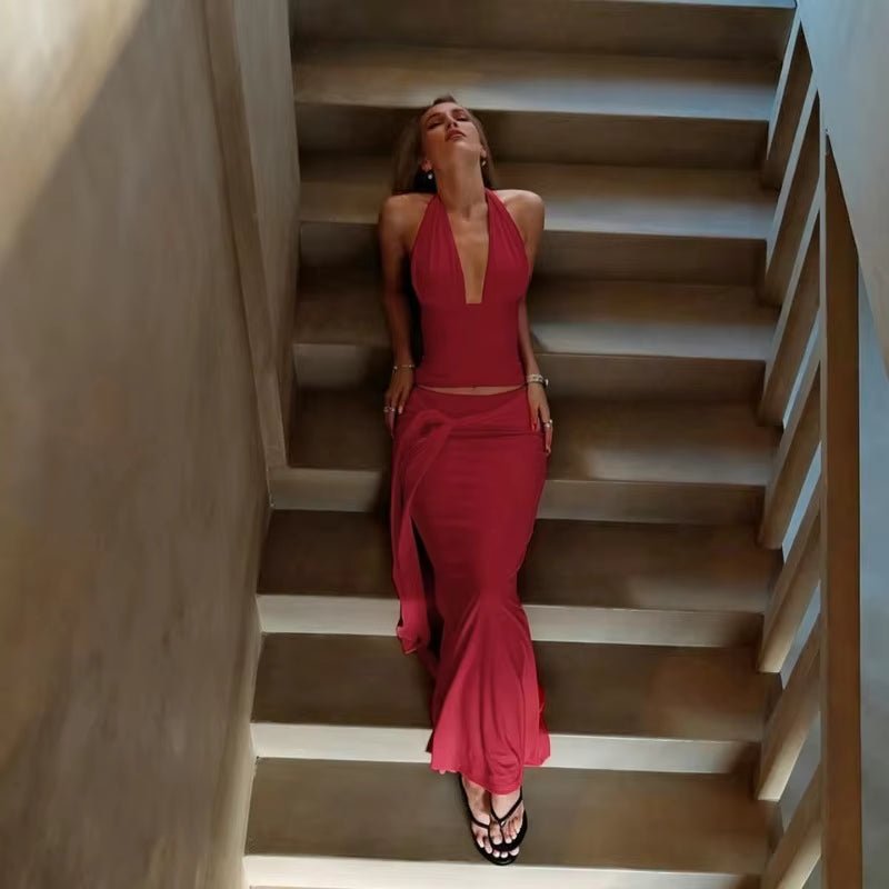 Melissa halter komplet se dvěma díly a sukní