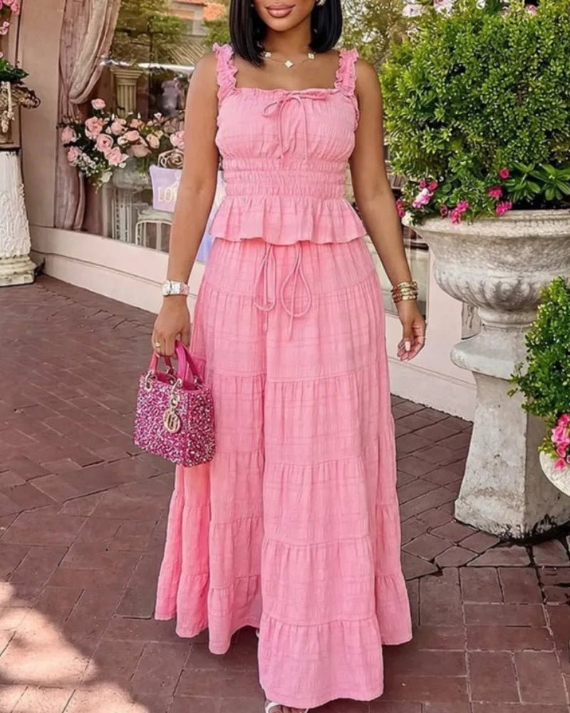 Bianca boho dvoudílná volánová sada