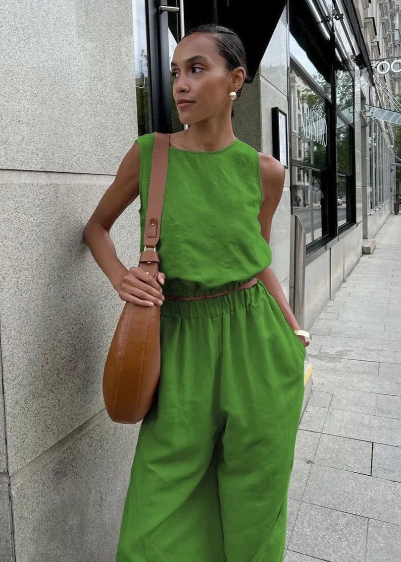 Celeste široké kalhoty palazzo set