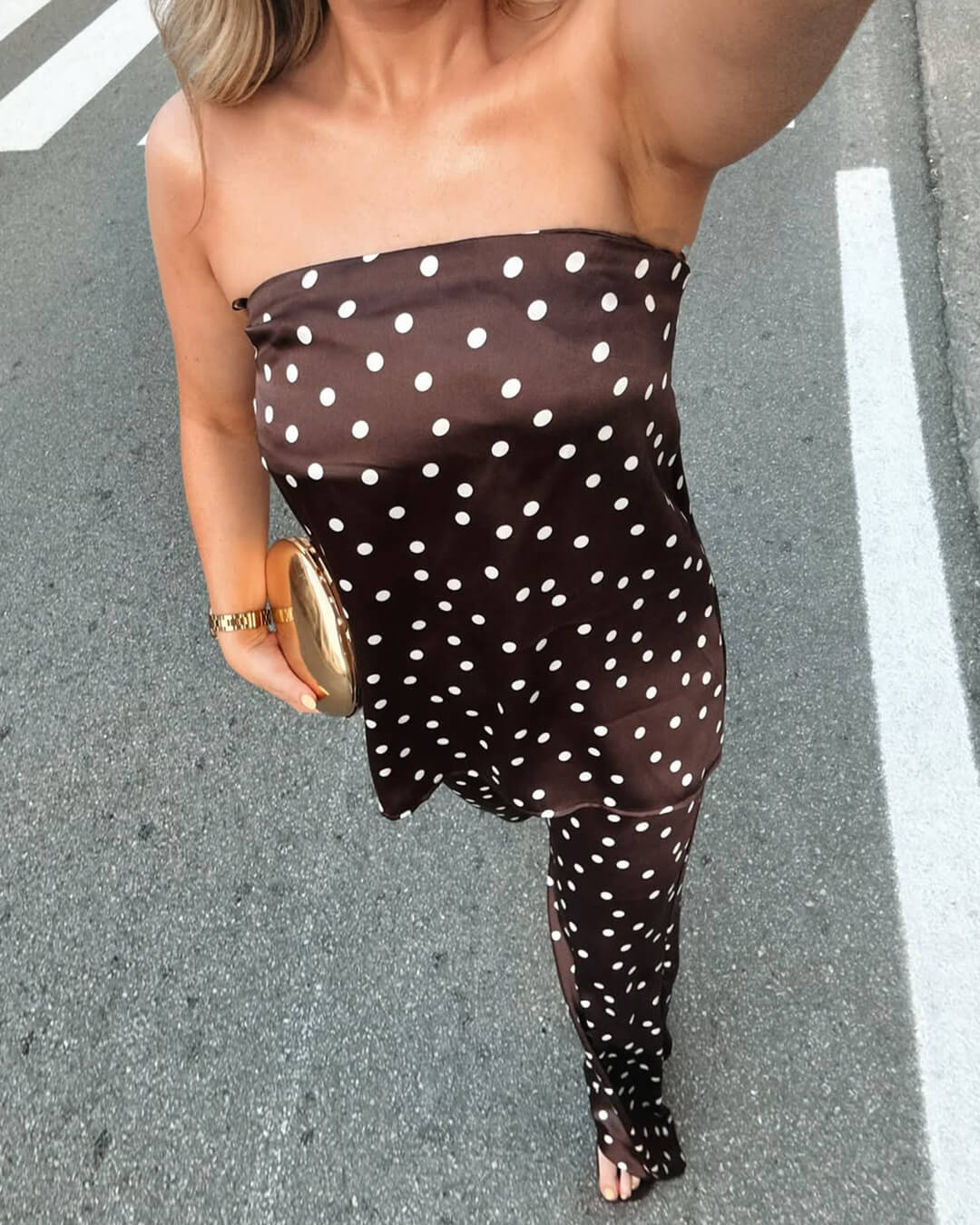 Claudine saténový bandeau kalhotový kostým