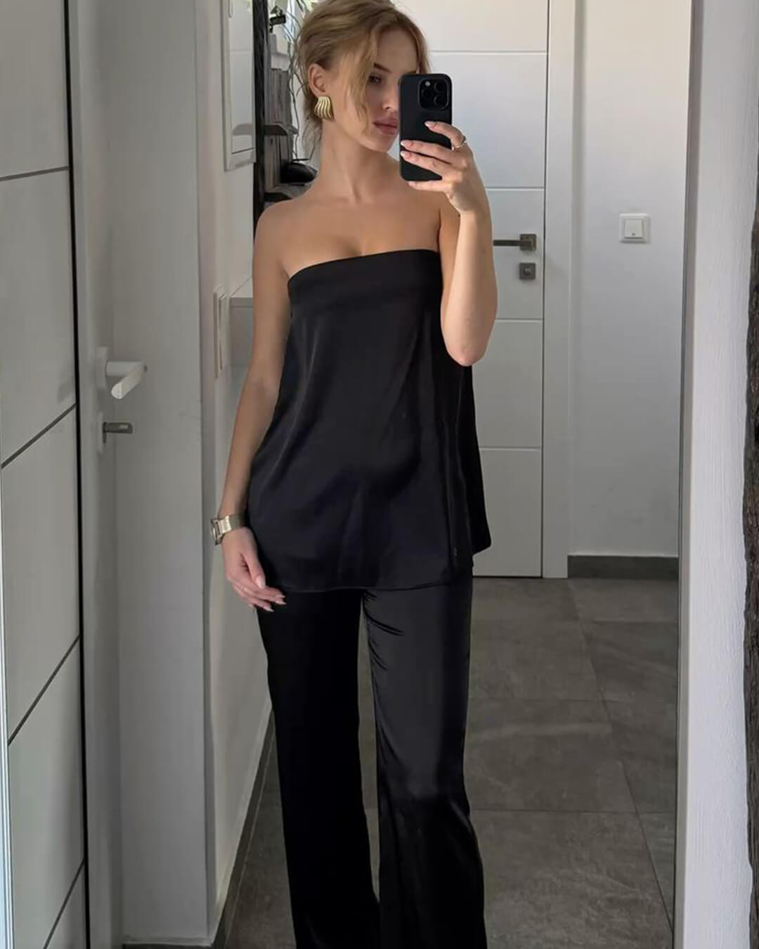 Claudine saténový bandeau kalhotový kostým