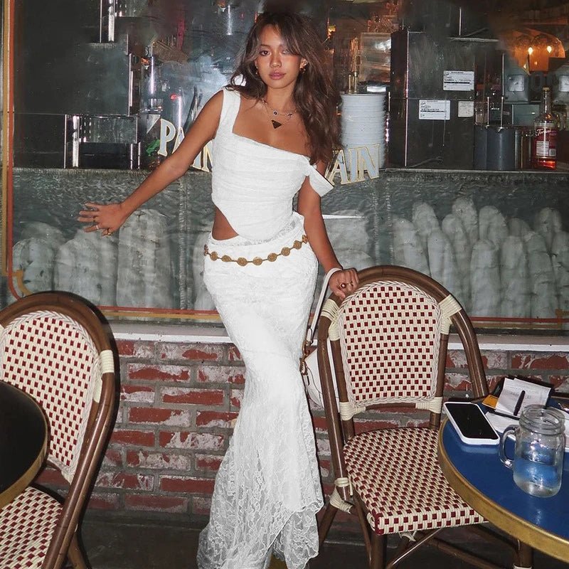Esmeralda krajkový maxi set sukně