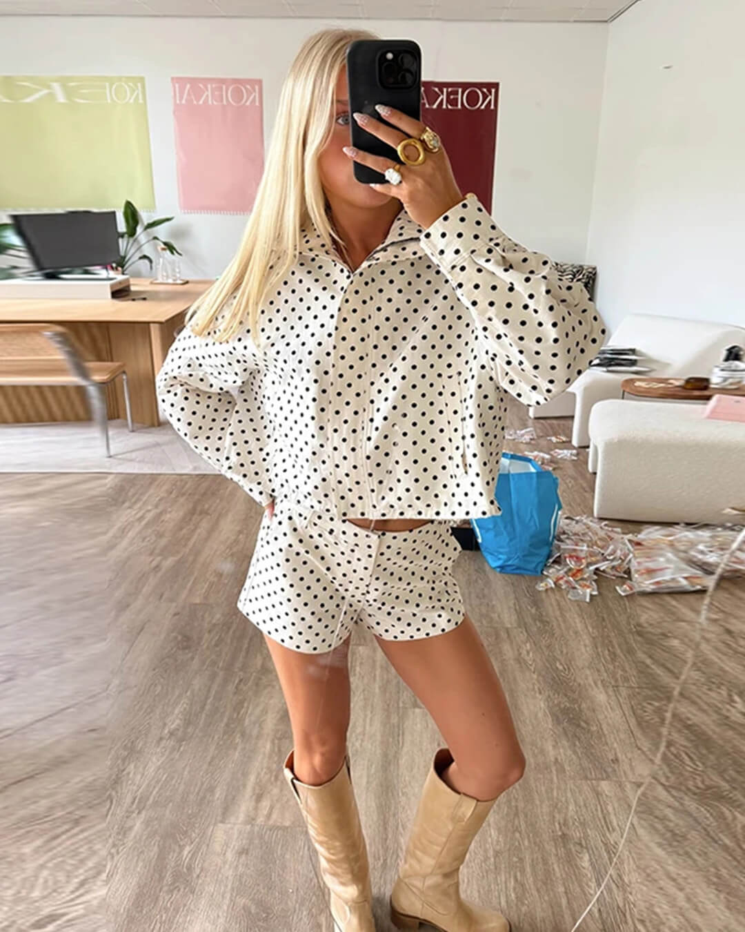 Gloria puntíkovaný set