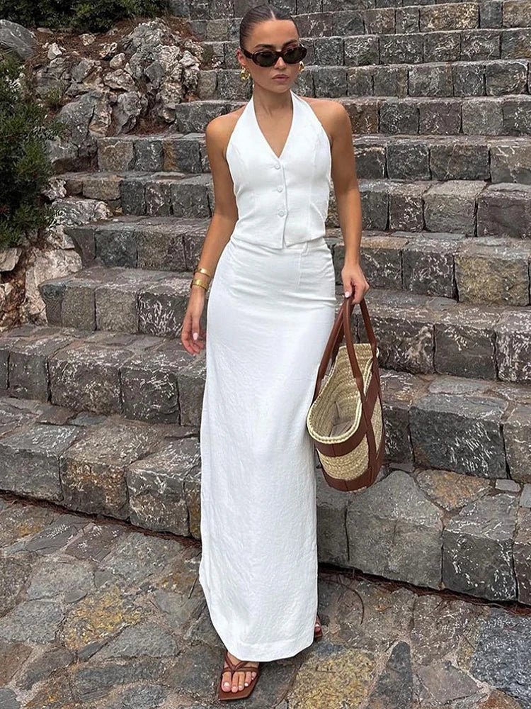 Lianna halter maxi sukně set
