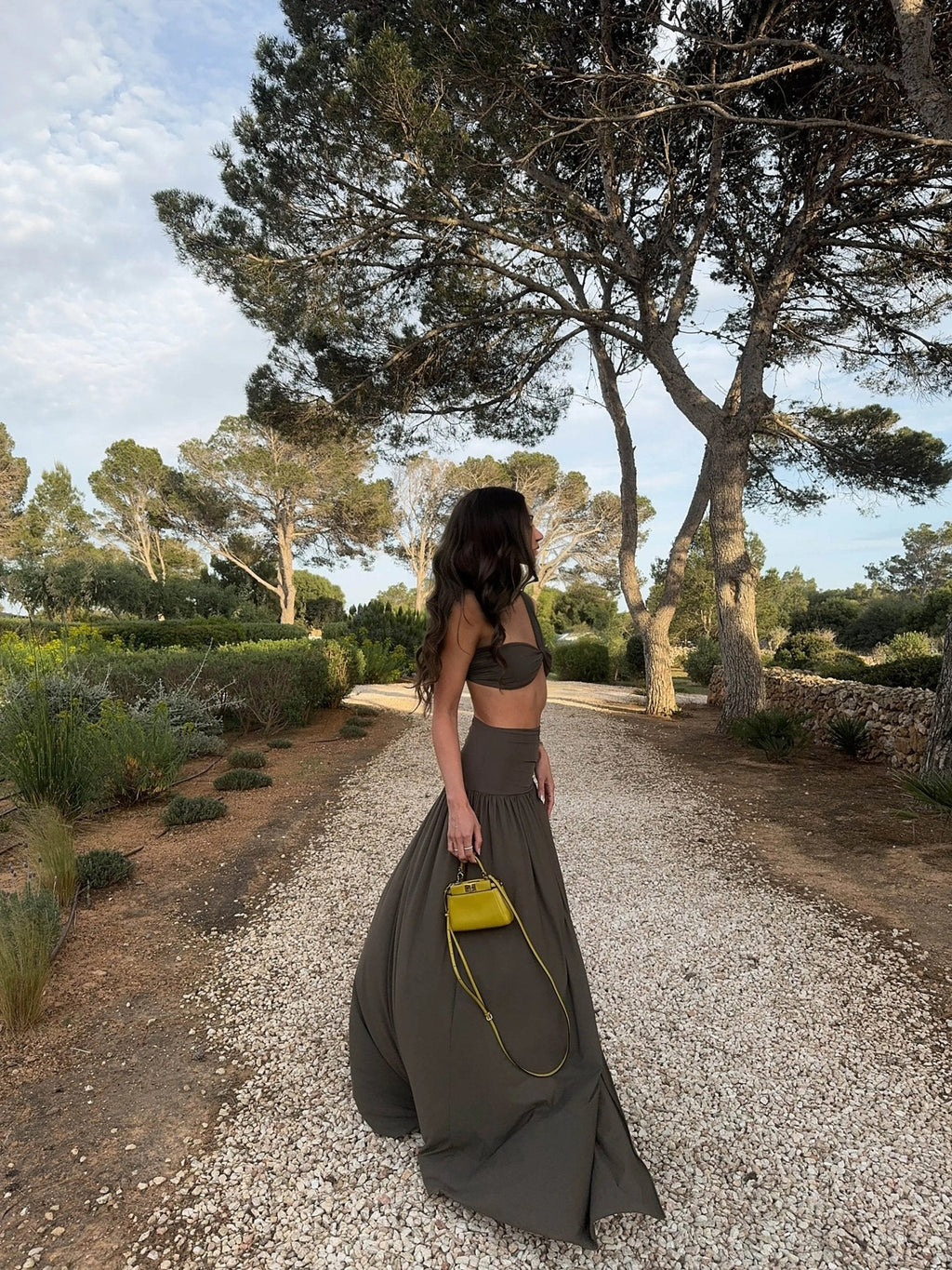 Miranda Twistovaný crop top a maxi sukně set