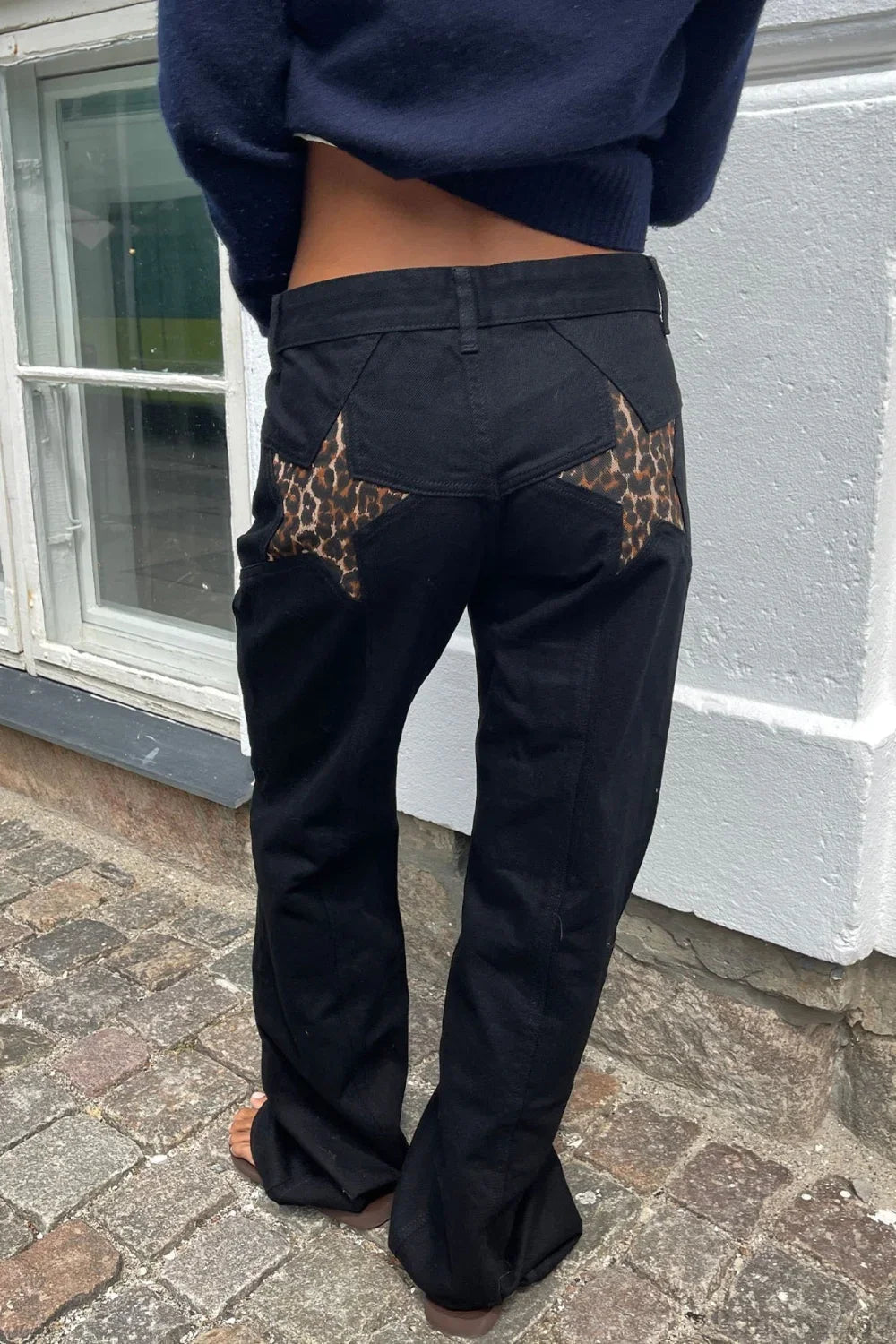 Charlize Star Patchwork Color-Block džíny