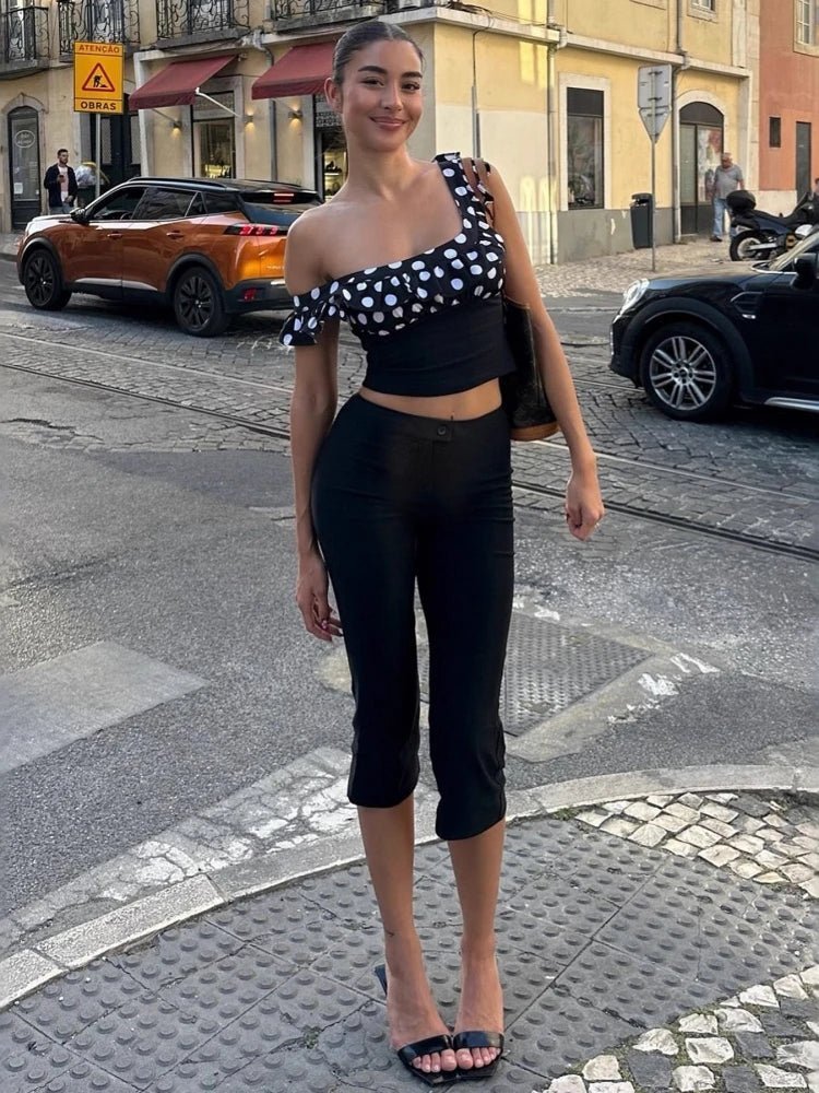 Juliette černé tříčtvrteční kalhoty