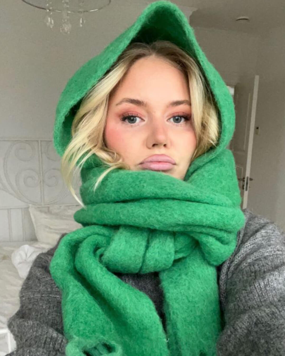 Tanya třásňová zimní šála