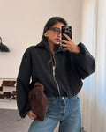 Seraphina bomber bunda s nabíranými rukávy