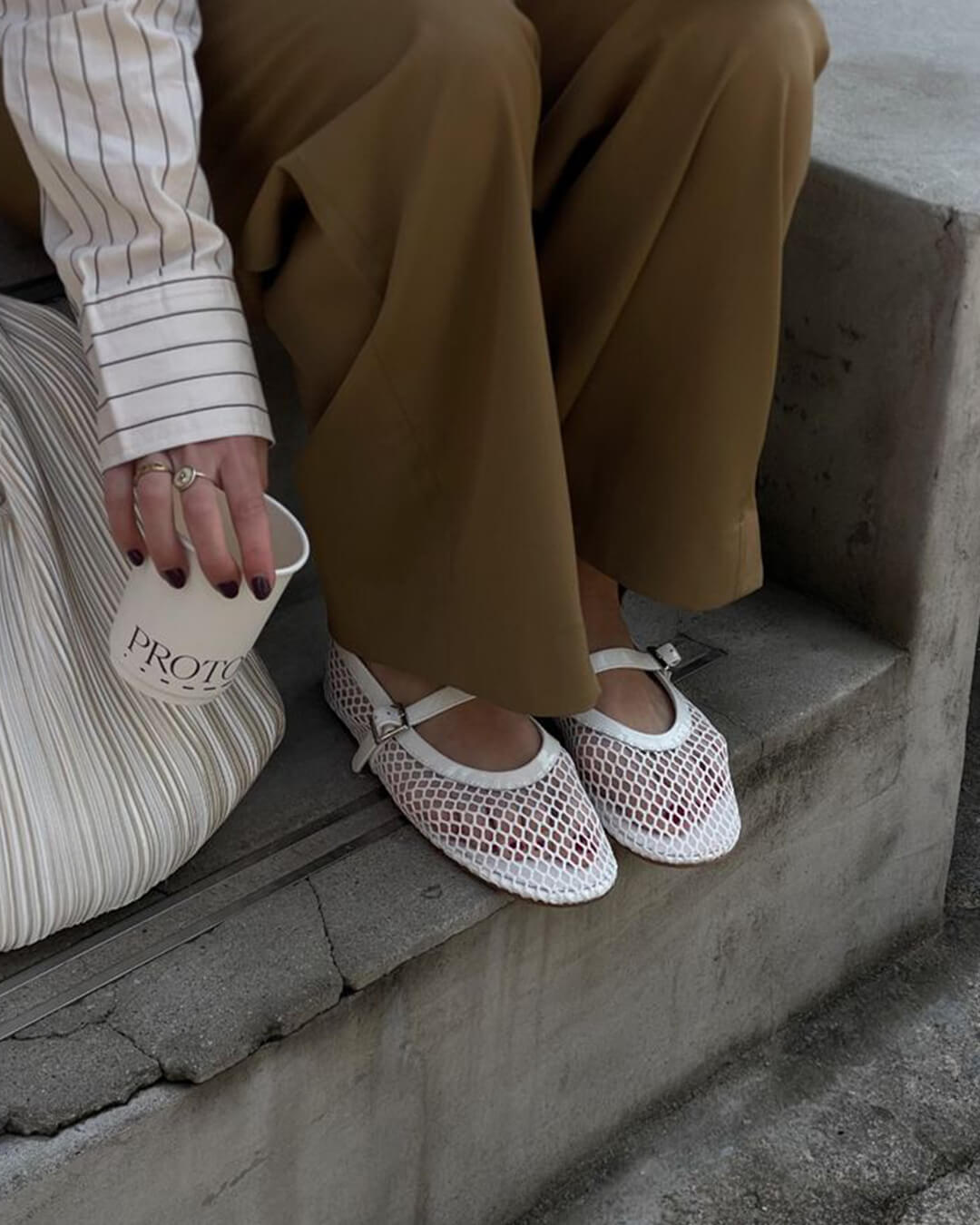 Margaux síťované baletní baleríny