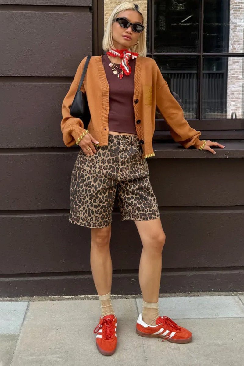 Nicole šortky s leopardím vzorem