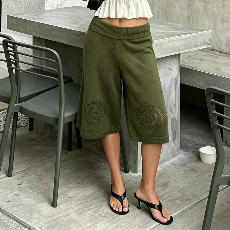 Sabina pletené široké culottes šortky