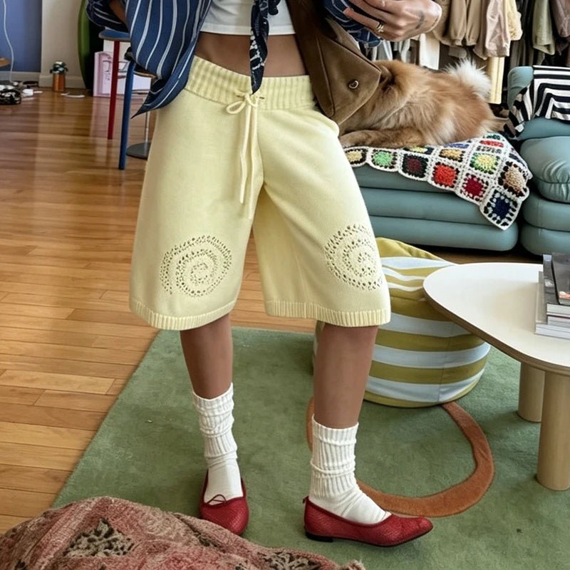 Sabina pletené široké culottes šortky