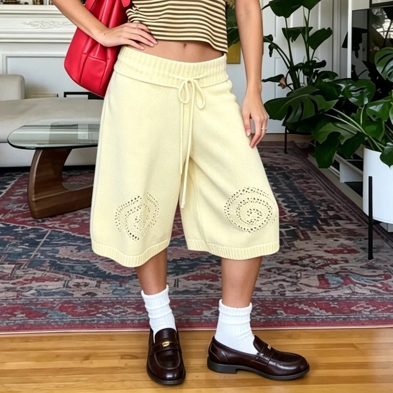 Sabina pletené široké culottes šortky