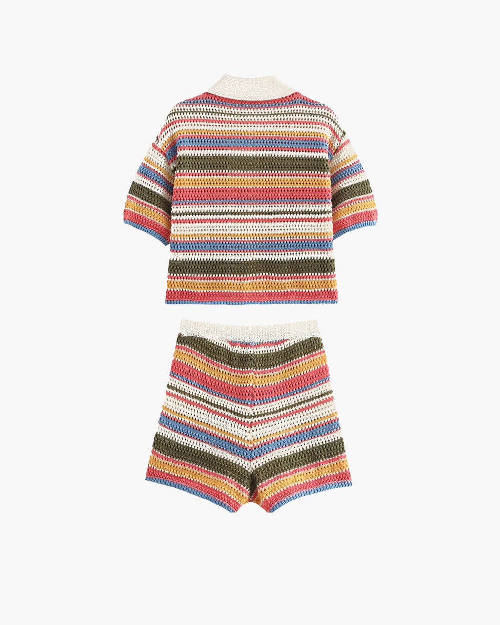 Margot pruhovaná pletená crop souprava