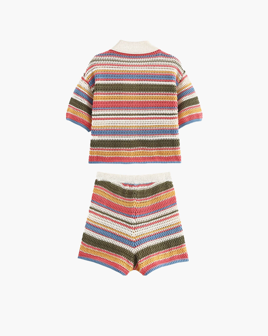 Margot pruhovaná pletená crop souprava