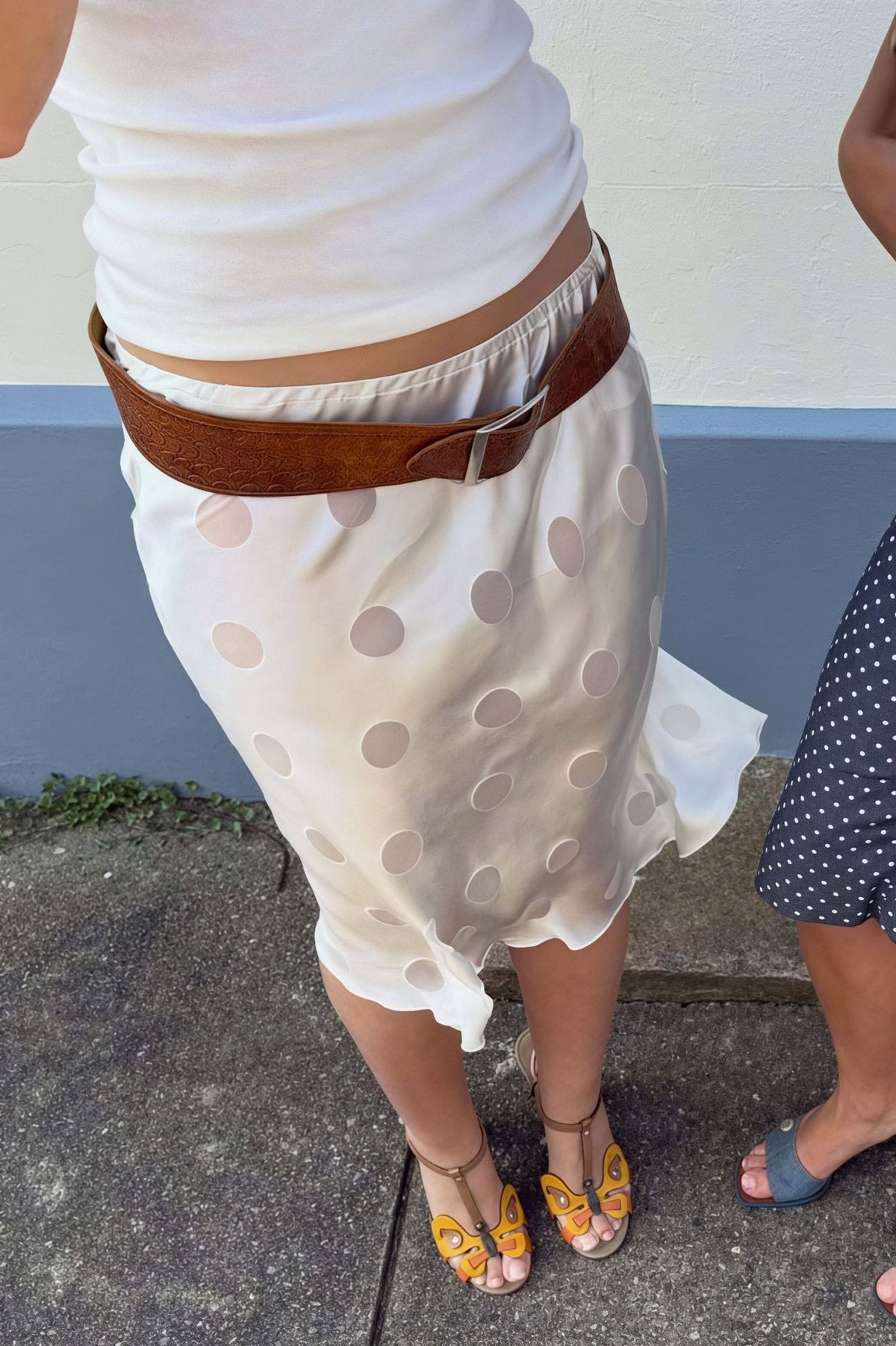 Aislinne sukně s puntíky z průsvitného materiálu