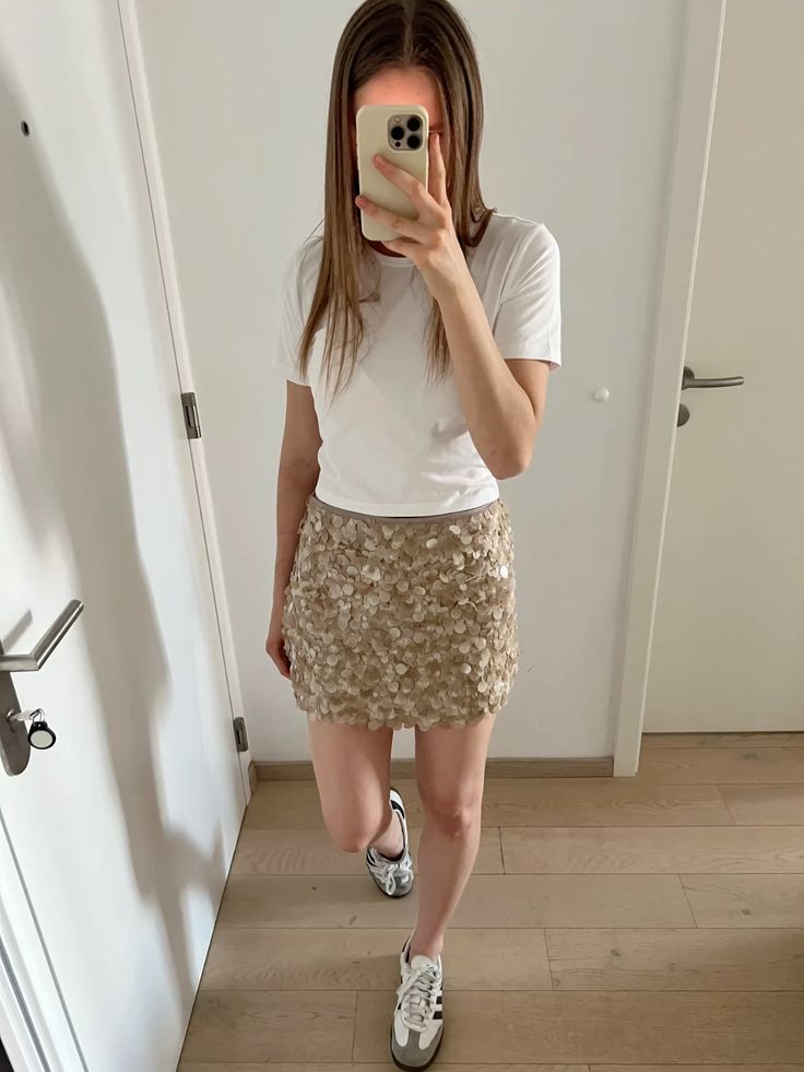 Bianca flitrová mini sukně s flitry