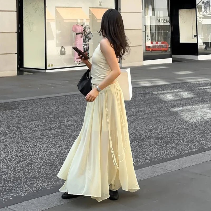 Iris áčková sukně se šněrováním krajky