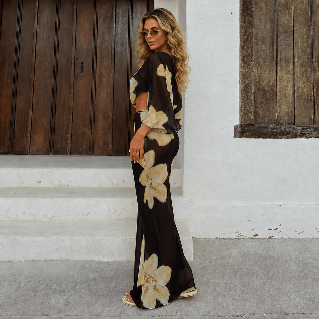 Sofia květinový maxi set sukně