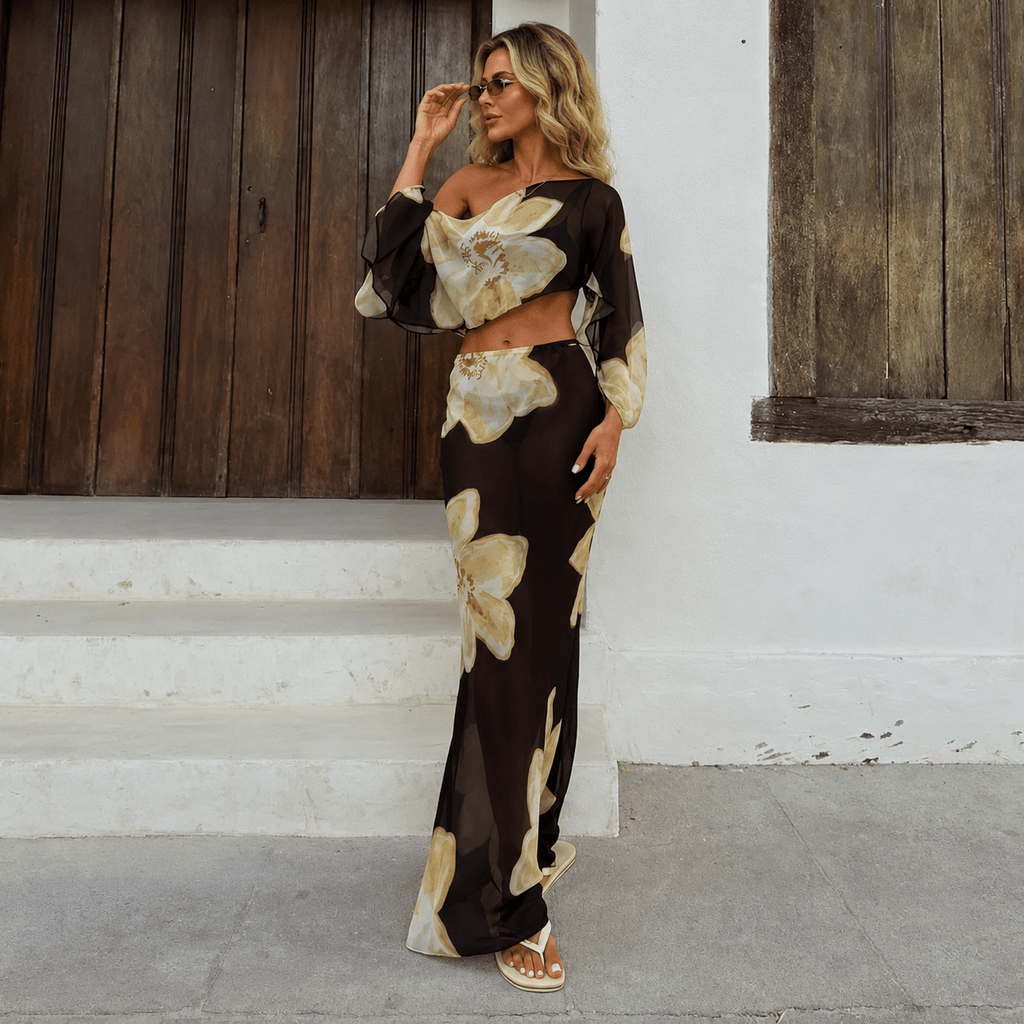 Sofia květinový maxi set sukně