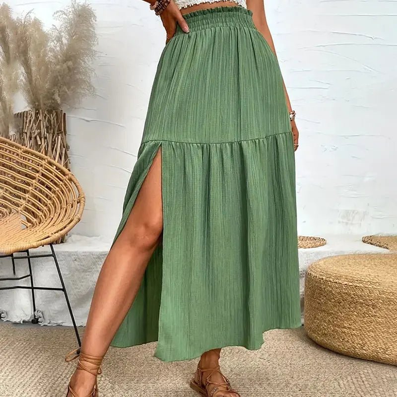 Maia Boho Midi Sukně s Volány