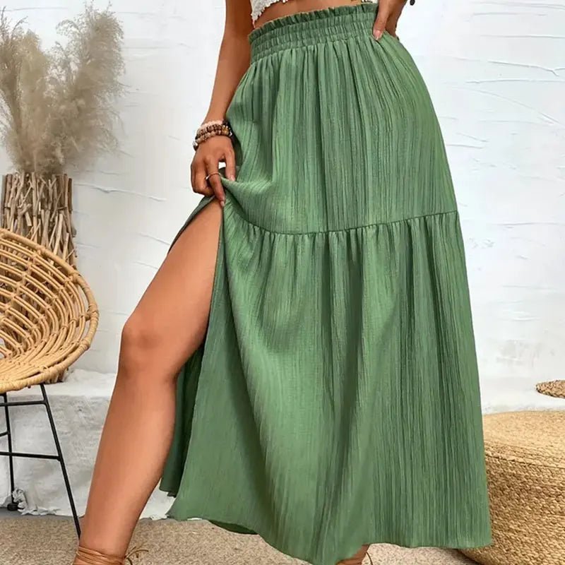 Maia Boho Midi Sukně s Volány