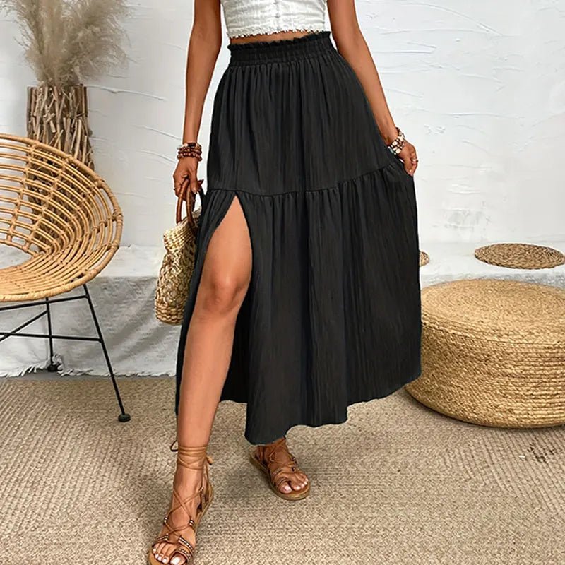 Maia Boho Midi Sukně s Volány