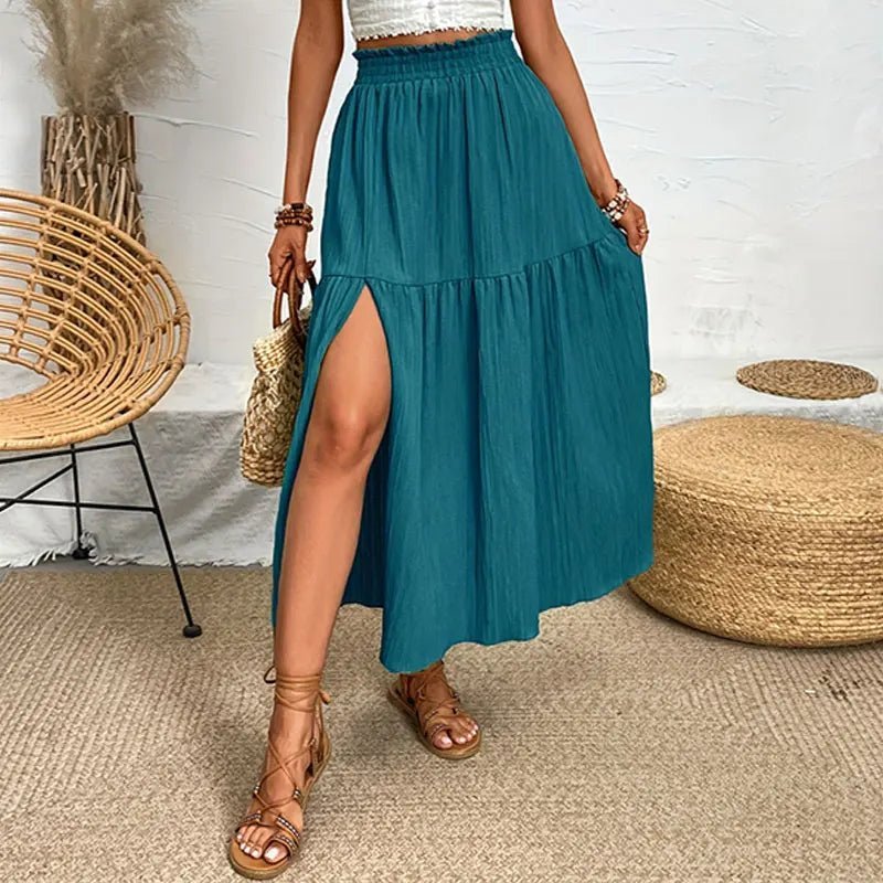 Maia Boho Midi Sukně s Volány